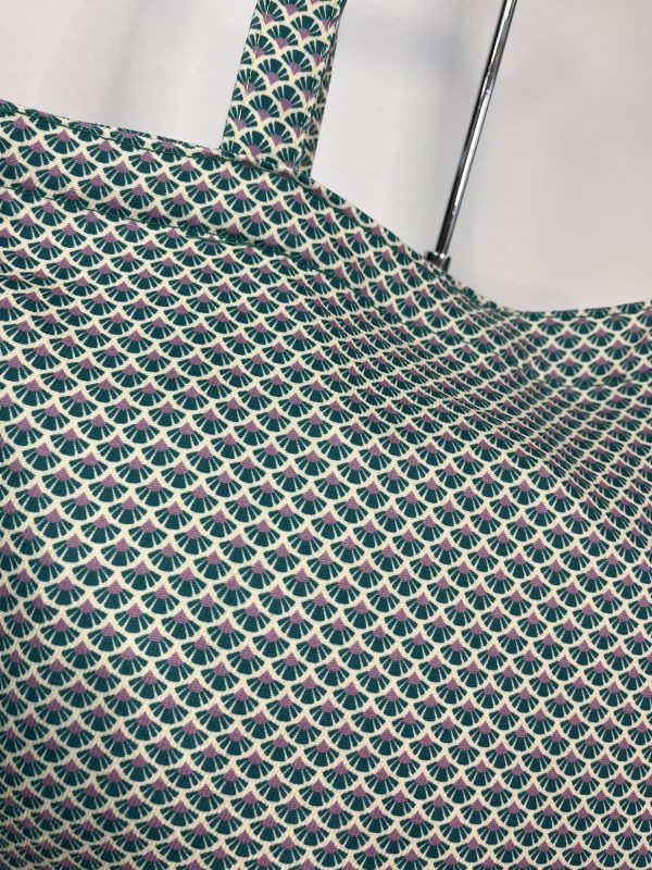 Bolso de tela con cremallera verde - Imagen 2