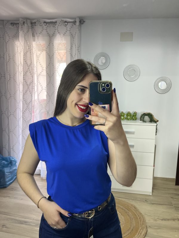 Camiseta hombrera azul