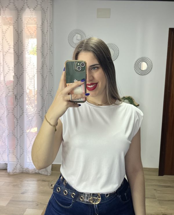 Camiseta hombrera blanca